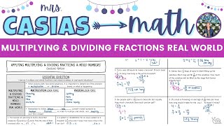 Multiplying and Dividing Fractions  Real World Word Problems  7th Grade Math Lesson [upl. by Nodyarg]