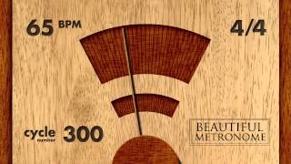 65 BPM 44 Wood Metronome HD [upl. by Aenehs]