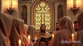 PANIS ANGELICUS Latin Gregorian chant in Greek version 1 [upl. by Chimene]