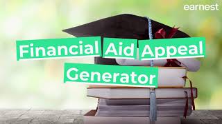 FAFSA Easy Way To Write A Financial Aid Appeal Letter  Earnest [upl. by Nylad]