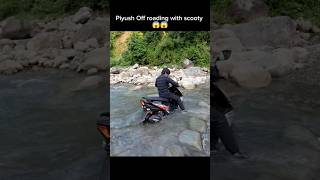 Piyush joshi off roading with scooty 😱 sourav joshi vlogs souravjoshi shorts [upl. by Ecirtahs]