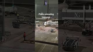 Plane turnaround Baggage planespotting planespotter planespotters airplanes airport baggage [upl. by Aretse]