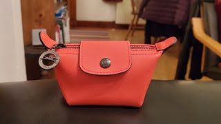 Longchamp leather coin purse reveal 👛 [upl. by Atin]