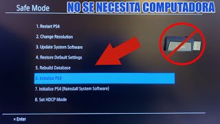 Como Reinstalar el Software del Sistema PS4 sin USB en 5 Sencillos Pasos SPANISH VIDEO [upl. by Blayze146]