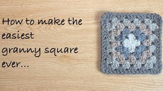 How to Crochet the Easiest Granny Square Ever… [upl. by Awe715]