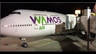 WAMOS AIR 747400 Gate 2 Arrival at VC Bird Intl Airport [upl. by Nylrac98]