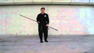 Martial Art Bo Staff Techniques  Basic Bo Staff low blocks  video 159 [upl. by Andrel]