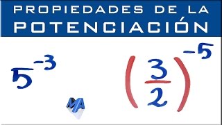 Propiedades de la potenciación  Potencias con exponentes negativos [upl. by Bowler]