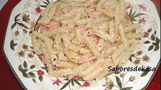 Macarrones con salsa de salmón a la crema [upl. by Cammie]