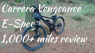 Carrera Vengeance Espec electric bike 1000 miles review [upl. by Squier19]