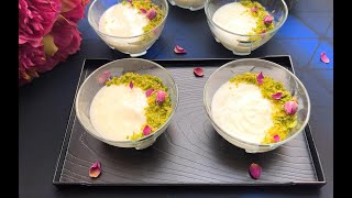 Milk Pudding  Middle Eastern Milk Pudding Muhalabia Arabian Mahalabia  Creamy Muhalabia [upl. by Aizirk]