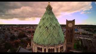 Cathedral of St Bavo Haarlem  Drone footage [upl. by Dnomyaw]