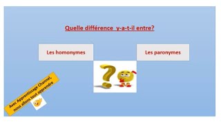 Les homonymes et les paronymes [upl. by Leizar887]