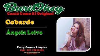 KaraOke  Cobarde Original  Angela Leiva  BuriOkey [upl. by Bar983]