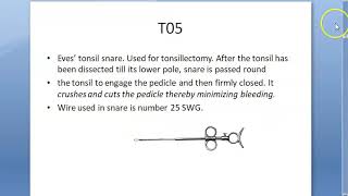 ENT Tonsillectomy instruments [upl. by Zoara]