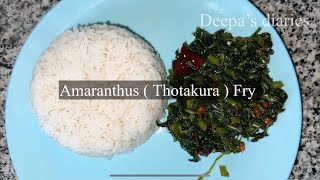 Very Healthy AmaranthusThotakura Fry [upl. by Marthena408]