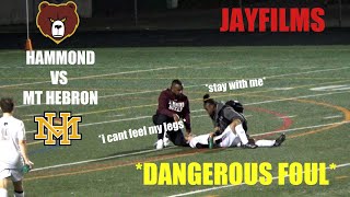 Hammond vs Mt Hebron DANGEROUS FOUL High School Soccer Highlights [upl. by Farlay595]