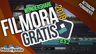 Descargar Filmora 852 GRATIS 2018 ACTIVAR PERMANENTE  Wondershare Filmora Nueva Version [upl. by Halfon]