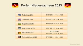 Ferien Niedersachsen 2023 [upl. by Viki]