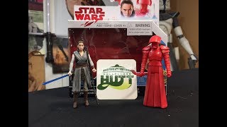 Star Wars The Last Jedi Rey amp Elite Praetorian Guard 375 Action Figure Review [upl. by Rolat]