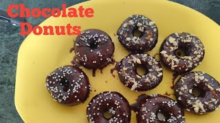 Chocolate Donuts easy recipe 🍩🍩at home [upl. by Maletta]