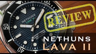 TABLE TOP REVIEW  Jam Tangan NETHUNS LAVA II Diver 600m SUPERLUMINOVA [upl. by Garrity]