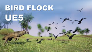 Unreal Engine 5  Bird Flock System [upl. by Leahcim]