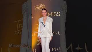 Tatiana Calmell  Miss Universe Peru 2024 🇵🇪  missuniverse trend viralvideo shorts peru [upl. by Ynnavoig]