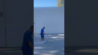 Paddleball finishing the game paddleball sports paddles paddlesports niceshot streetgames [upl. by Nnyleimaj]