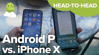 Android P Gestures vs iPhone X Whats the difference [upl. by Nerradal]