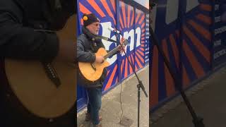 Broken stones by Paul Weller busking in bishops Stortford UK on a cold winter day [upl. by Akcemat]