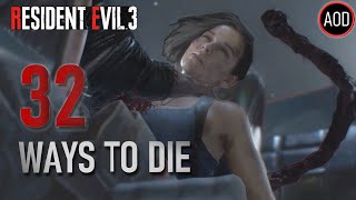 Resident Evil 3  All Deaths amp Death Scenes  All Enemies  32 Brutal amp Entertaining Ways to Die [upl. by Anilosi]