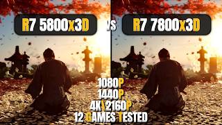 AMD Ryzen 7 5800x3D vs Ryzen 7 7800x3D  1080P 1440P 4K  Mega Comparison  4070 Ti Super [upl. by Yemrots]