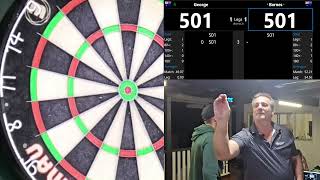 Best of 3 double in 501  Monday Night Darts [upl. by Nomolos]