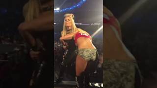 Nikki Bella vs Natalya Falls Count Anywhere Match fan POV Smackdown Live [upl. by Akemeuwkuhc885]