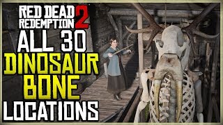 Localização dos 30 ossos de dinossauro  Missão quotUm teste de féquot  Red Dead Redemption 2 [upl. by Behm738]