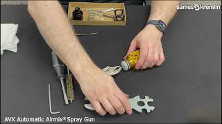 Sames Kremlin Training Disassembly AVX Automatic Airmix® Spray Gun [upl. by Lladnek]