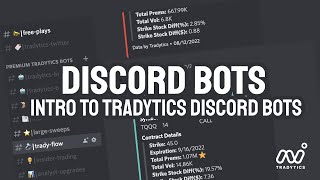 Tradytics Discord Bots  Institutional Grade Data to Your Discord [upl. by Airelav]