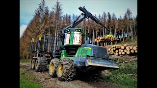 🌲DeereAction • NEW John Deere 1510G • Forstbetrieb Klotz GmbH • Cabinview • Forwarder • Part3 🌲 [upl. by Derman356]