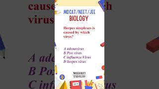 Herpes simplexes is caused by which virus mdcat2024 quiz mdcat neet jee [upl. by Mcgannon]