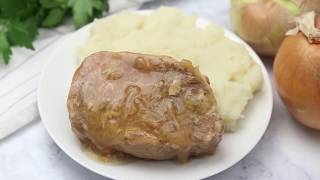 Smothered Crock Pot Pork Chops [upl. by Eceinaj]