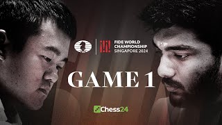 GUKESH vs DING FIDE World Championship 2024 BEGINS Game 1 [upl. by Weber936]