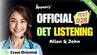 OET LISTENING TEST 02102024 oet oetexam oetnursing oetlisteningtest [upl. by Eirol]