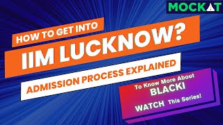 IIM Lucknow Admission Process  CAT 2024  Mockat [upl. by Lleira758]