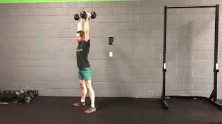 Demo Double Dumbbell Thruster [upl. by Spanjian]