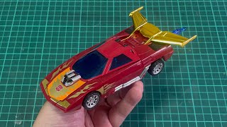 Transformers TakaraTomy Henkei Henkei C05 Hot Rodimus Racecar mode to Robot mode [upl. by Htennek]