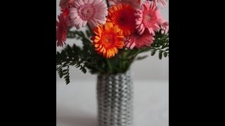 Pull tab vase tutorial  Vase en languettes de canette [upl. by Nairehs]