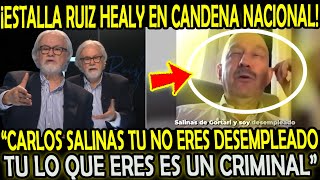 EN CADENA NACIONAL ESTALL4 RUIZ HEALY quotCARLOS SALINAS TU NO ERES DESEMPLEADO ERES UN CRIMINALquot [upl. by Argus]