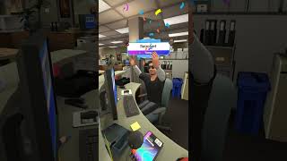 Working in Dunder Mifflin horizonworlds socialvr theoffice vrgameplay quest2vr dundermifflin [upl. by Howlond]