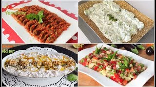 En Çok Beğenilen Birbirinden Farklı ve Lezzetli 4 MEZE  SALATA  Kolay Meze Tarifleri [upl. by Swor]